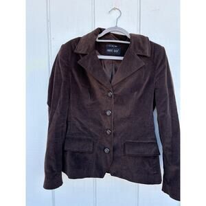 Vintage Andre Badi Velvet‎ Blazer, Brown, Lined, Sz XS